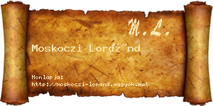 Moskoczi Loránd névjegykártya